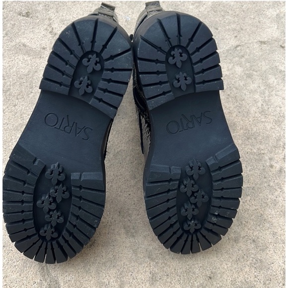 Franco Sarto Dana Women's Black Bronze Combat Boot Women's Size 5 - Picture 13 of 13